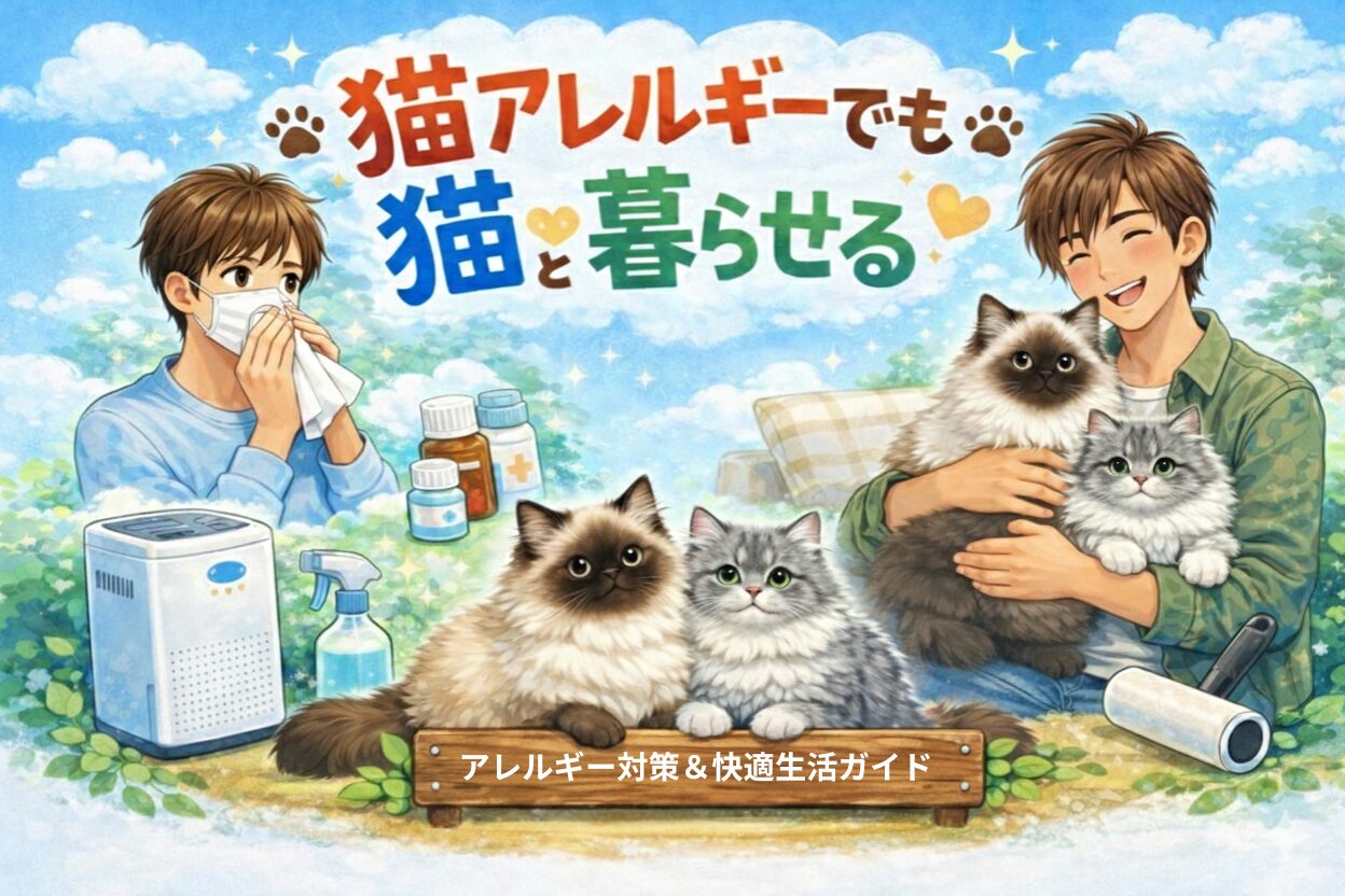 【実体験】猫アレルギーでも猫と暮らせる？原因・症状・対策を徹底解説